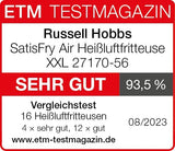 Russell Hobbs Heißluftfritteuse XXL 8L Rapid AirFryer [kompaktes Gehäuse,7 Kochfunktionen,10 Programme] SatisFry (spülmaschinenfest, max 220°C, Fritteuse ohne Öl, Grillen, Backen, Braten) 27170-56