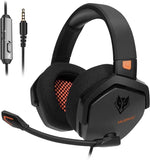 NUBWO N16 Gaming Headset – Mikrofon mit Geräuschunterdrückung, Stereo Sound und Komfortables Design für PS5, PS4, Xbox One, NS, PC, Laptop und Mac - Orange