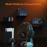 NUBWO N16 Gaming Headset – Mikrofon mit Geräuschunterdrückung, Stereo Sound und Komfortables Design für PS5, PS4, Xbox One, NS, PC, Laptop und Mac - Orange