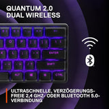 SteelSeries Apex Pro Mini Wireless HyperMagnetic Gaming-Tastatur – Die weltweit schnellste Tastatur – 60%-Formfaktor – RGB – PBT-Keycaps – Bluetooth – 2,4 GHz – USB-C – Deutsches Tastatur QWERTZ