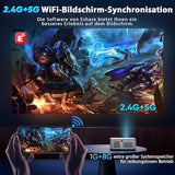 Beamer【Android TV】 XIWBSY 20000 Lumen Beamer 4K Heimkino, 5G WiFi Bluetooth Beamer LED Beamer 300" Display, Beamer Android YouTube, Netflix, LED Outdoor Projektor